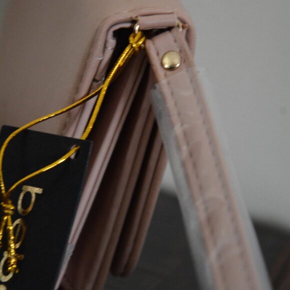BeBe Trifold Wallet-Pink-NWT-With Clutch Handle - Picture 7 of 11